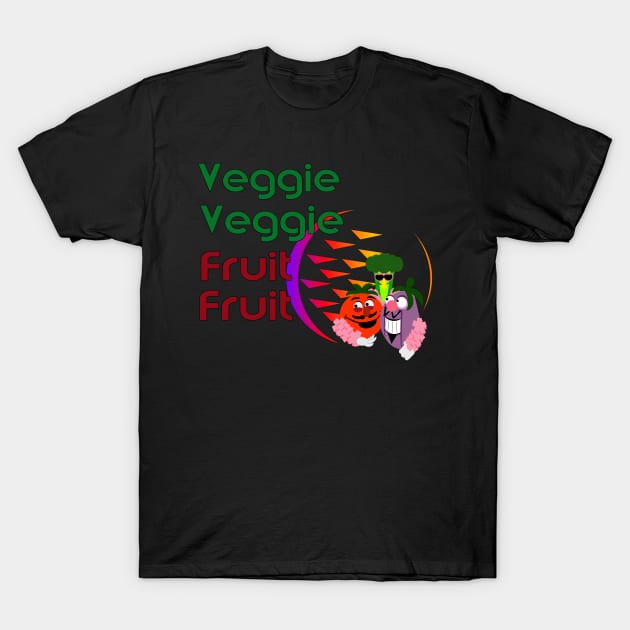 Veggie Veggie Fruit Fruit T-Shirt by WEDFanBlog